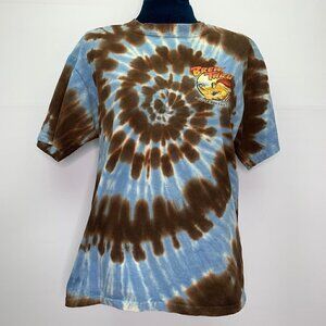 Sundog T Shirt Small Blue Brew Thru Outer Banks North Carolina Beach Tie Dye